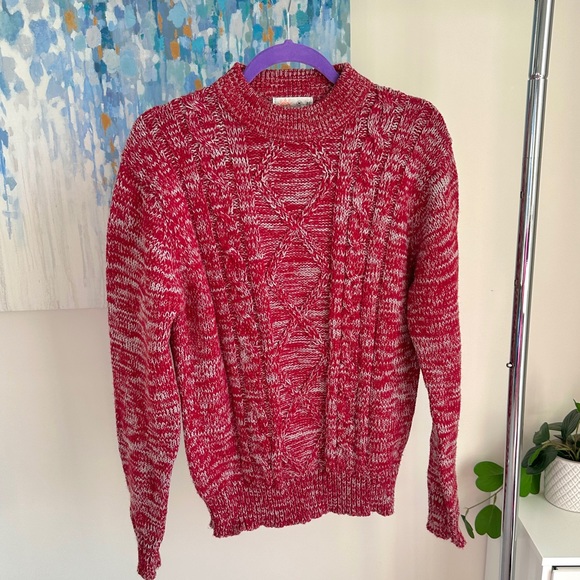 Vintage Red Blend Cowl Neck Knit (S/M) - Picture 1 of 3